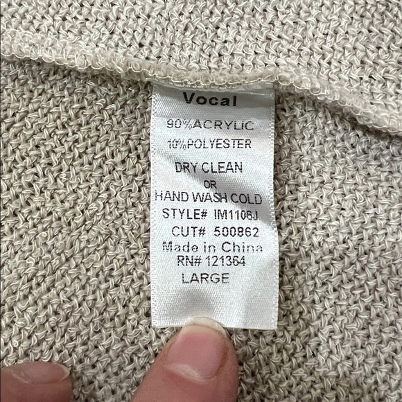 💕Vocal Beige Long Knit Sweater - Picture 7 of 9